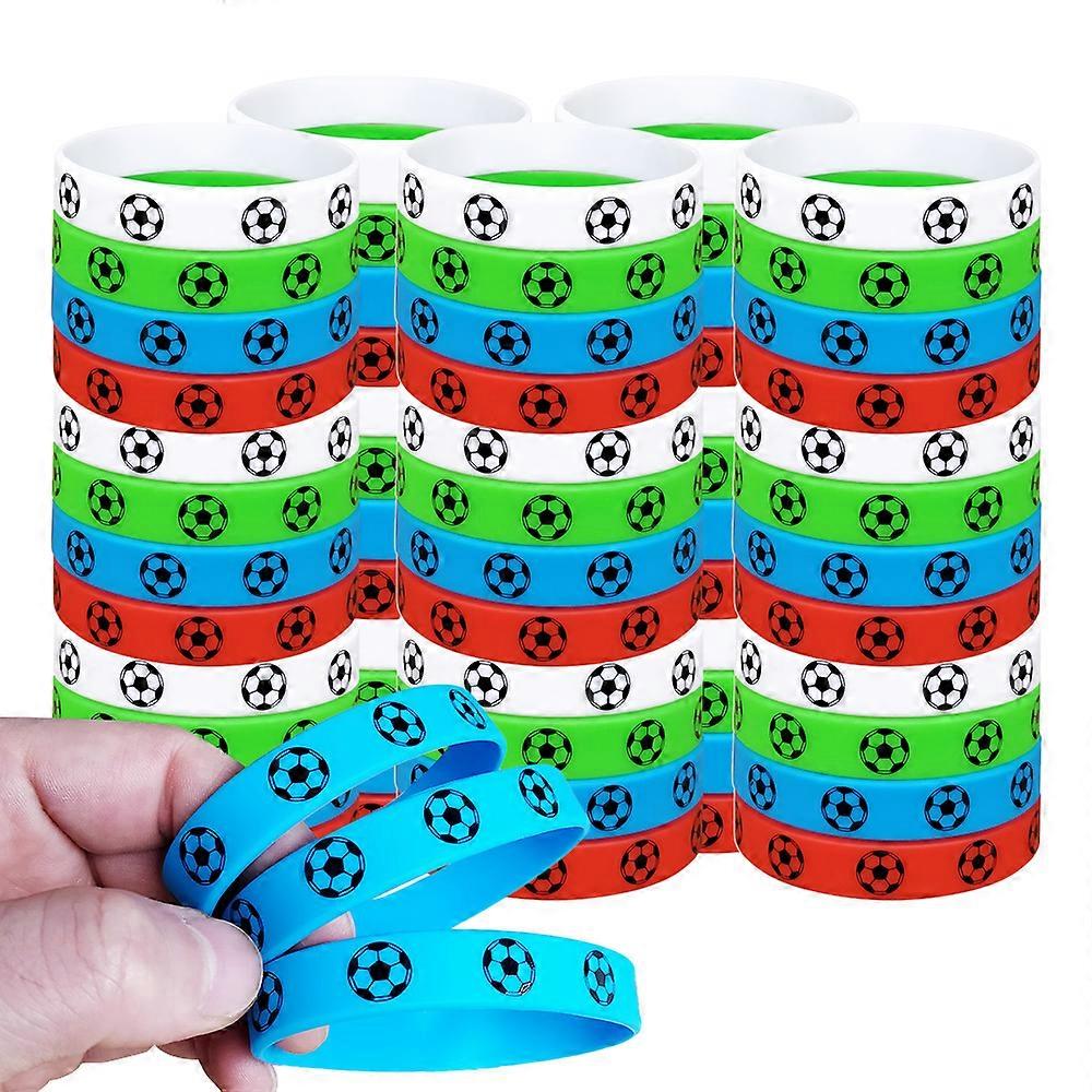 Soccer Silicone Wristband, Multicolored, Rubber Bracelets