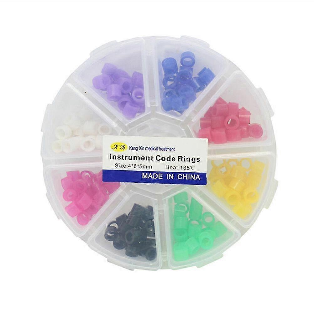 160-Pack Silicone Dental Code Rings, Color-Coded Medical Identification for Hospital Instruments
