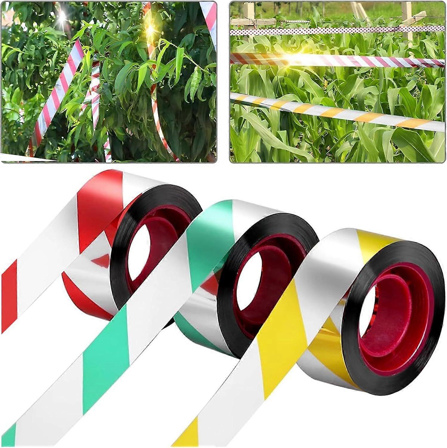 Bird Repellent Tape 3 Rolls Bird Scare Tape 2.5cm x 50m Double Sided Reflective Anti Pigeons for Balcony Bird Scarer