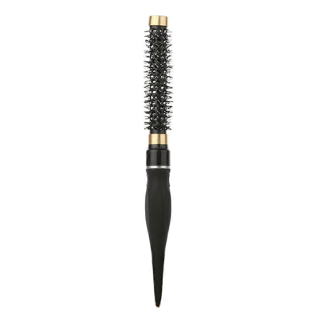 Αντι στρογγυλή βούρτσα μαλλιών Curling Styling Blow Dry Rolled Brush Comb Σκούρο καφέ