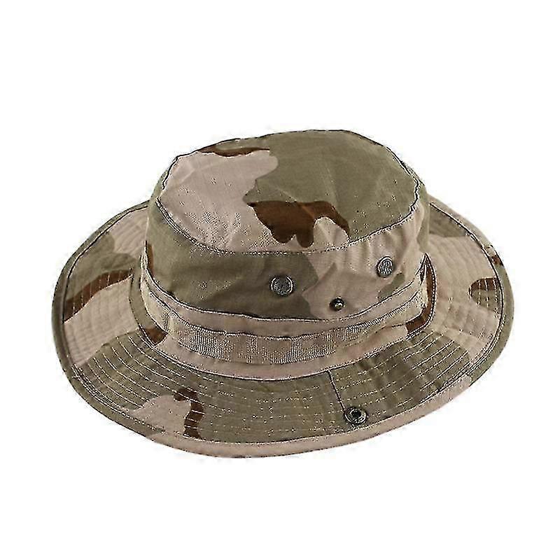 Unisex Outdoor Hiking Cap with Camouflage Pattern Tactical Airsoft Sniper Boonie Hat for Hunting and Fishing