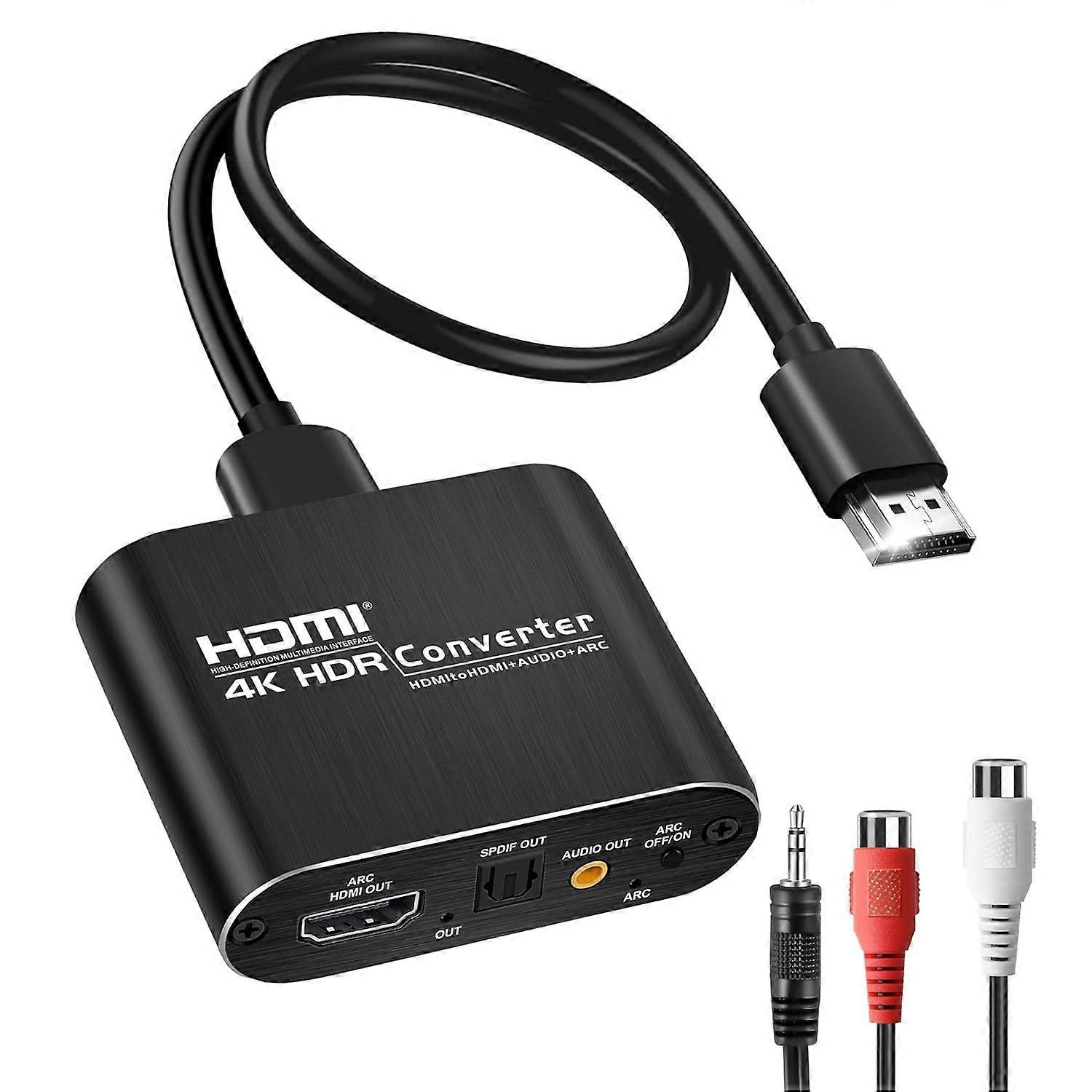 avedio links HDMI to HDMI Optical Toslink SPDIF 3.5mm AUX Stereo Audio out, HDMI audio extractor Splitter Converter Adapter Support 4K@60Hz 1080P Full
