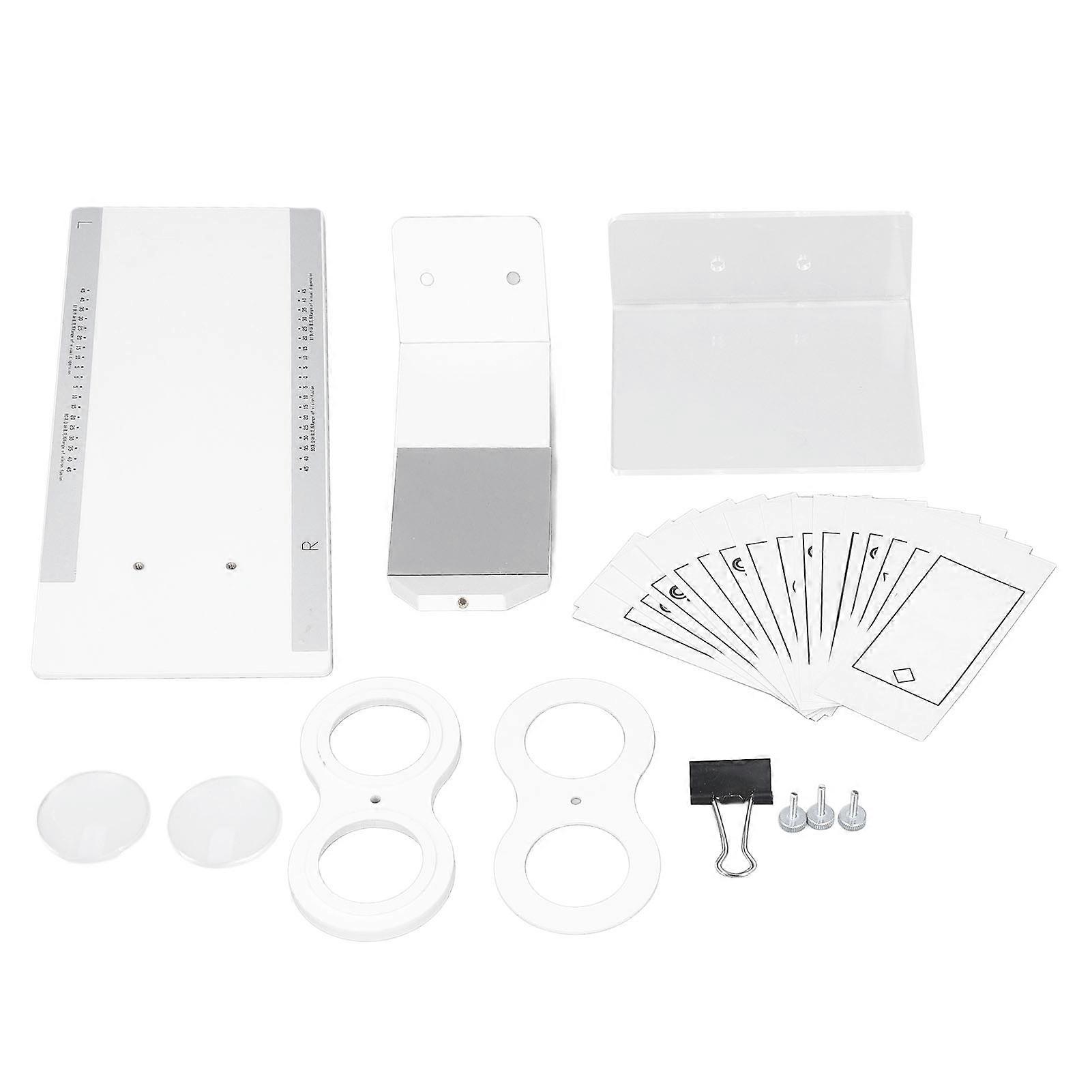 Single Oblique Stereoscope Cheiroscopes Hand Drawing Adjust Base Amblyopia Trainer Tester Tool White