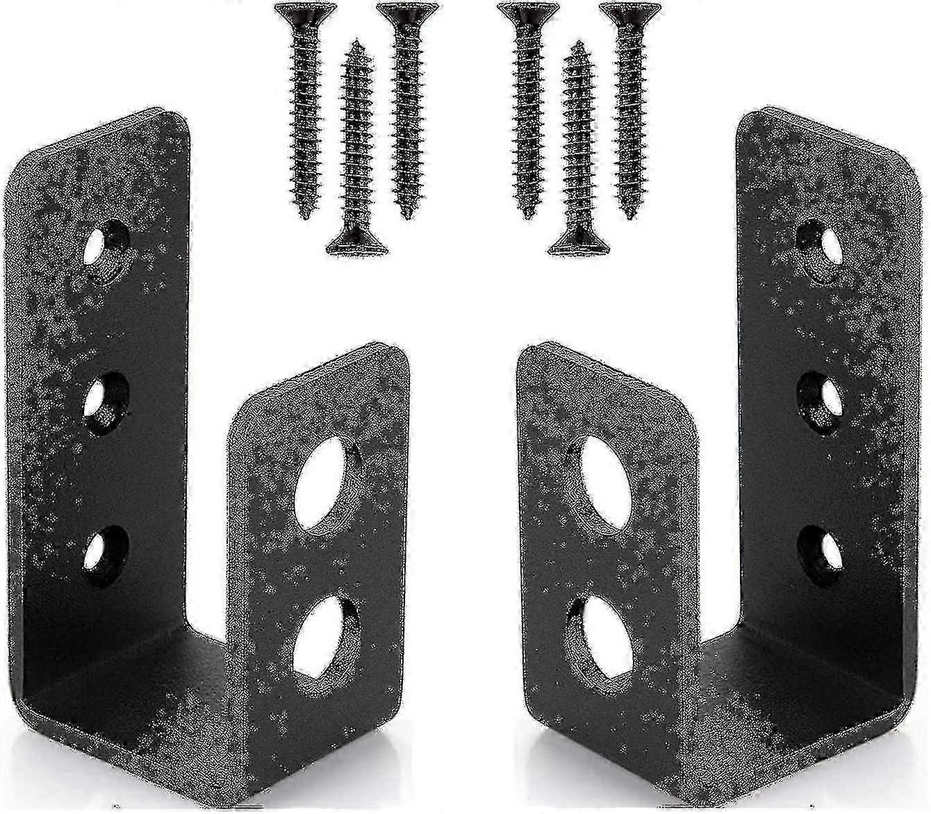 2 حزمة أقواس الباب الصلب الثقيلة لباب 2x4 ، شريط أمان على شكل حرف U - Ri