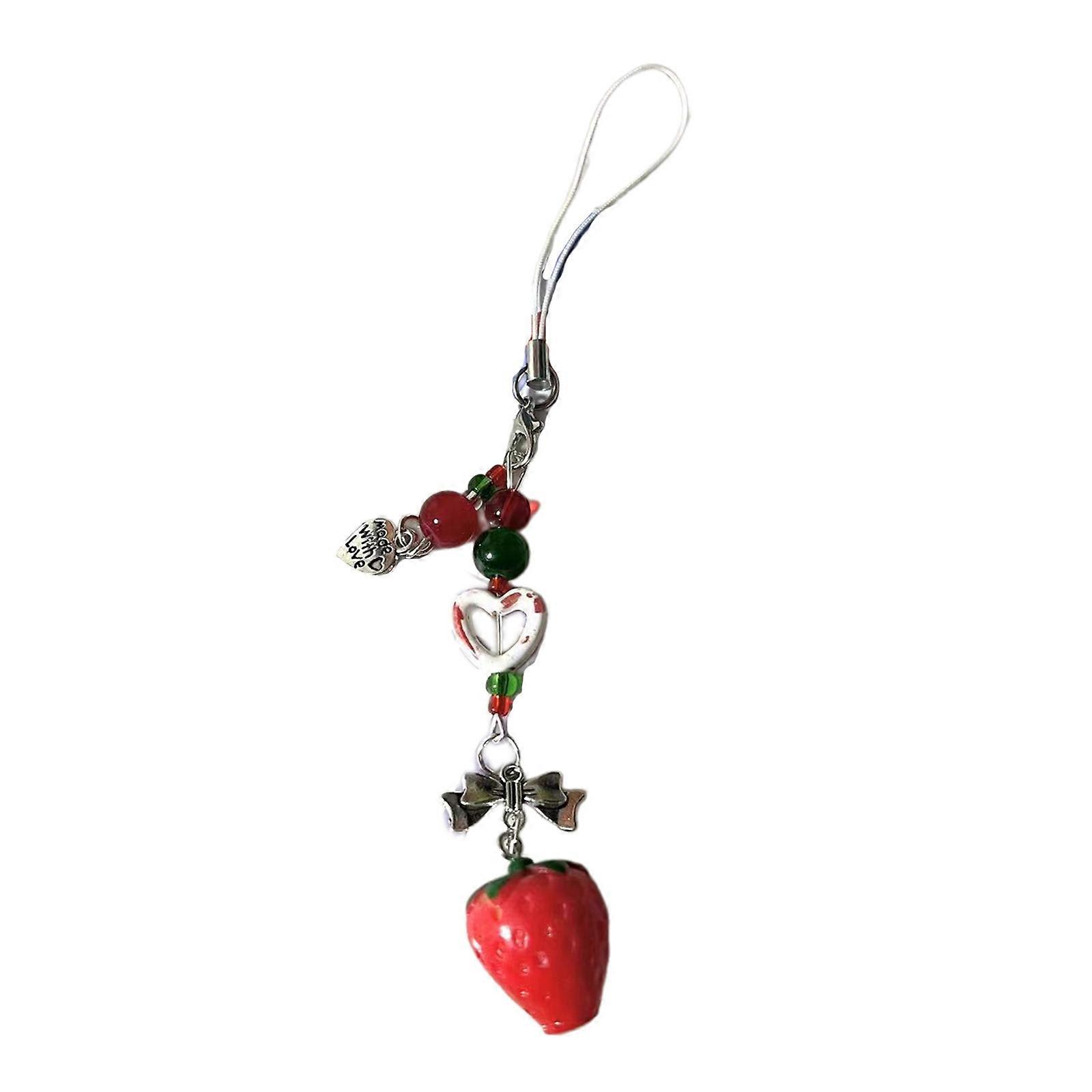 Stylish Keychain Lanyard with Beaded Charm Stylish Keychain Lanyard String with Unique Beads Multifunctional Key Chain