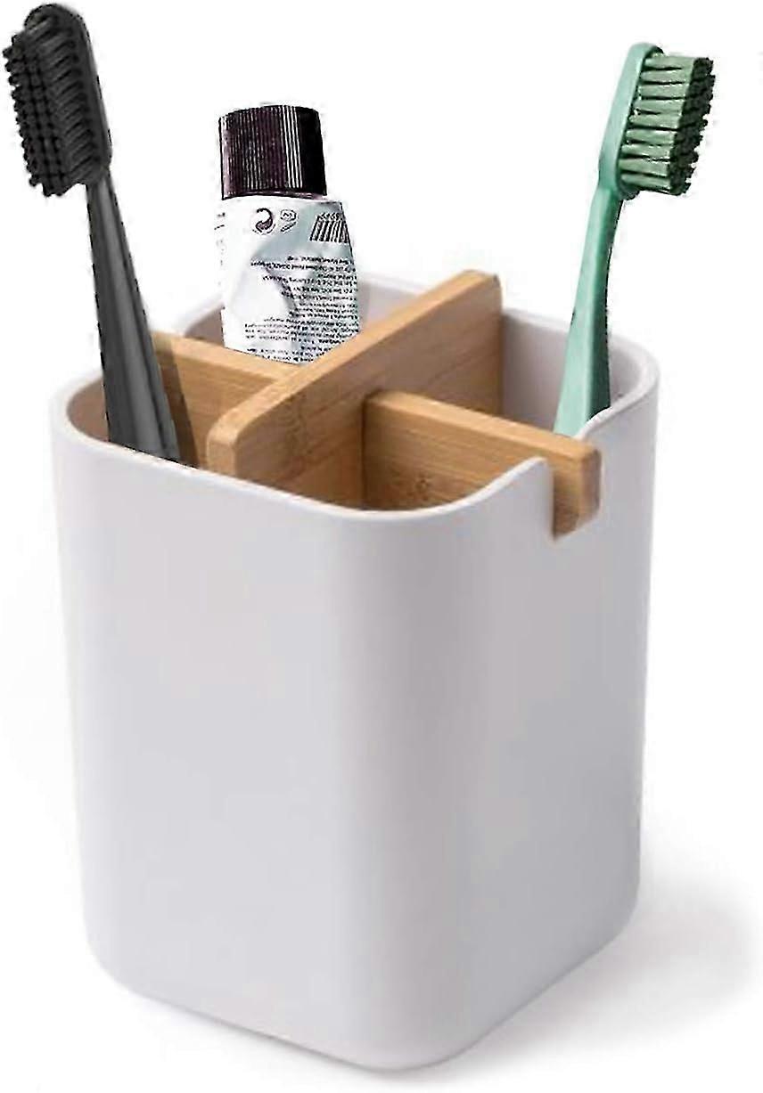 Bamboo toothbrush holder | Multifunctional electric toothbrush holder | Natural environmentally friendly toothpaste box toothbrush storage rack