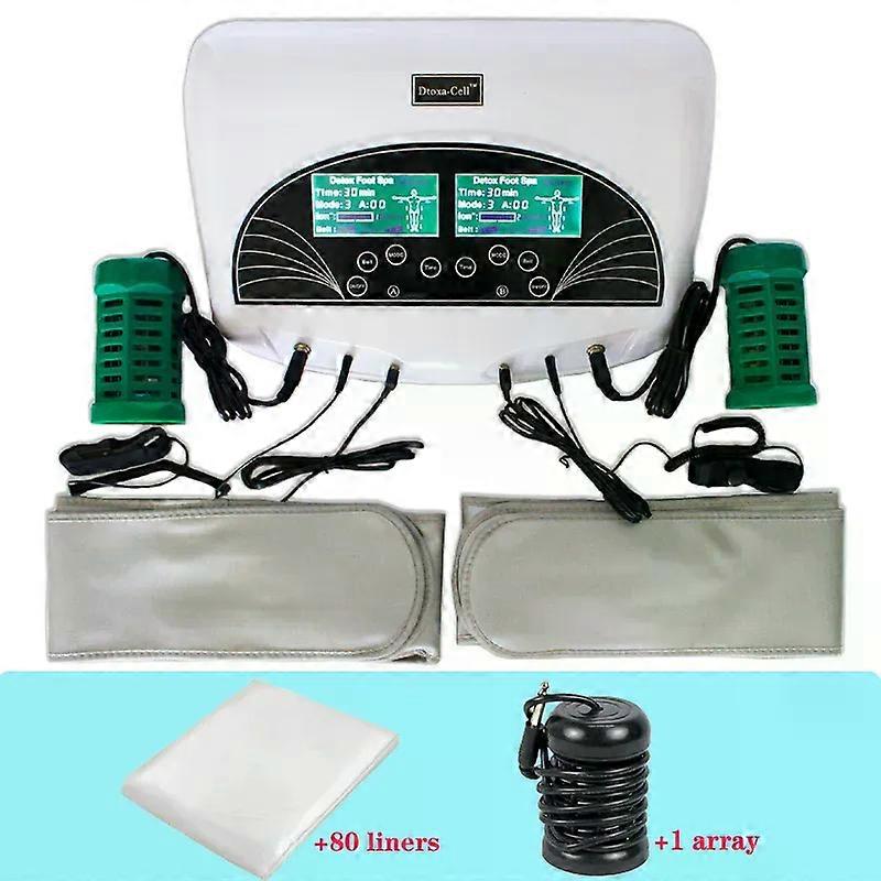 Dual Ionic Cleanse Detox Foot Spa Hydrogen Machine Detox Machine Cell Machine Aqua Foot Bath with FIR Heating Belts