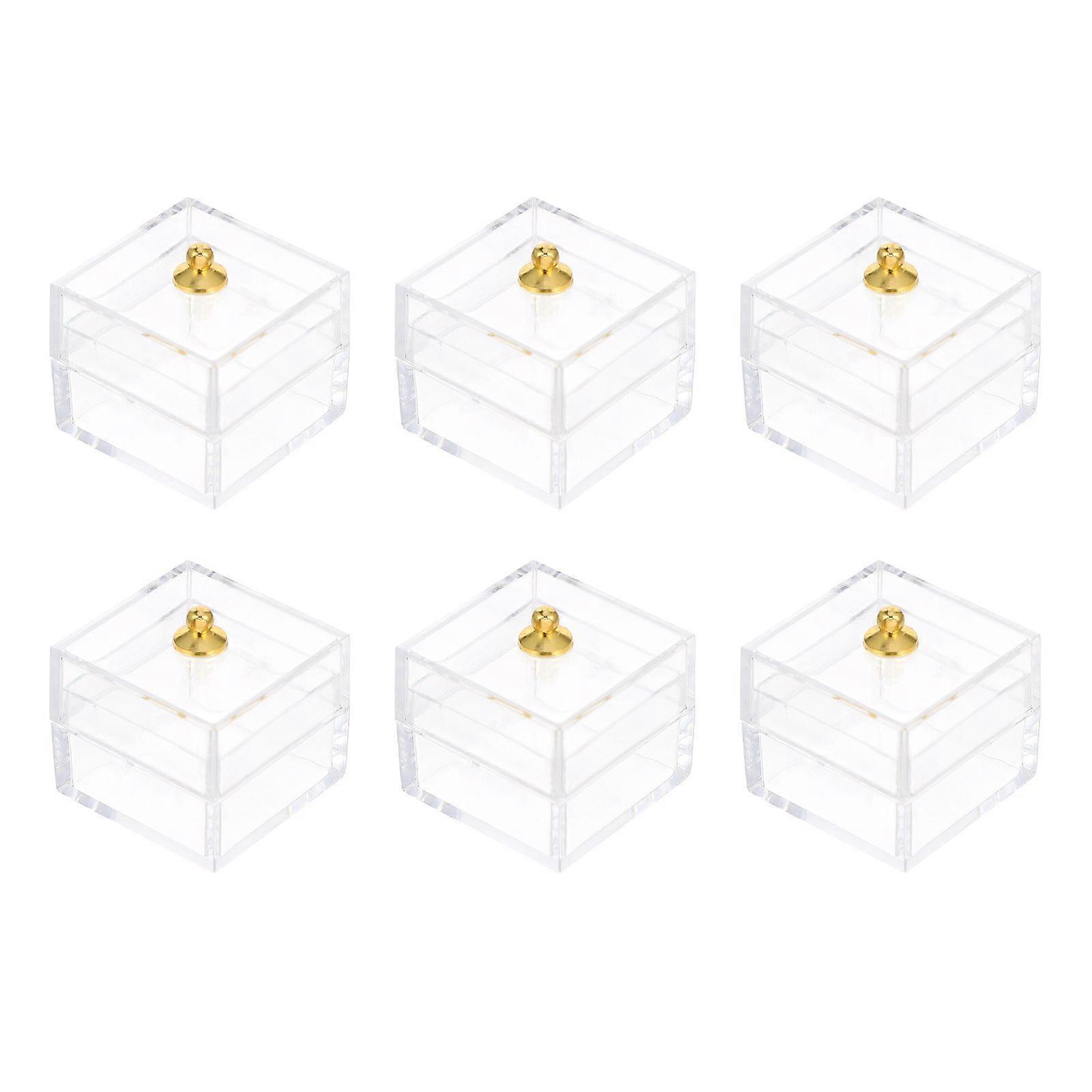 10Pcs Candy Display Box Plastic Storage Case Mini Adornment (Transparent)