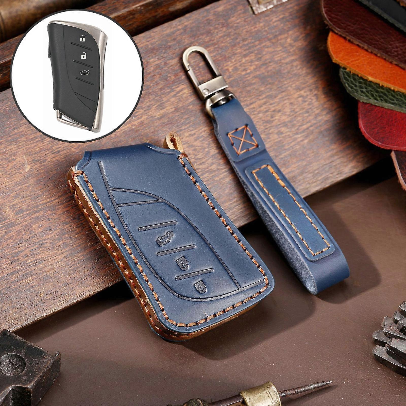 For Lexus 3-button Hallmo Car Cowhide Leather Key Protective Cover Key Case