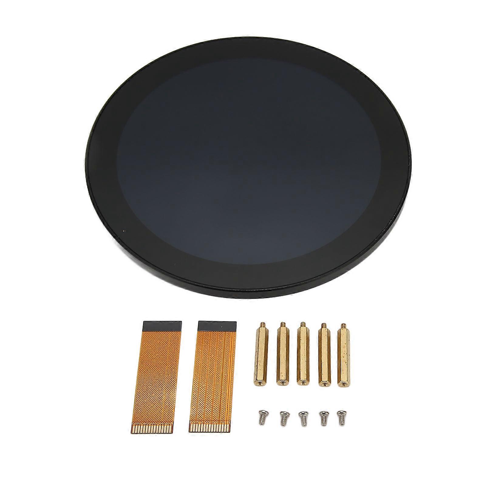 4 Inch Round Touch Display DSI IPS 10 Points 60Hz Refresh Dimmable Backlit Tempered Glass Round LCD Module for RasPi OS