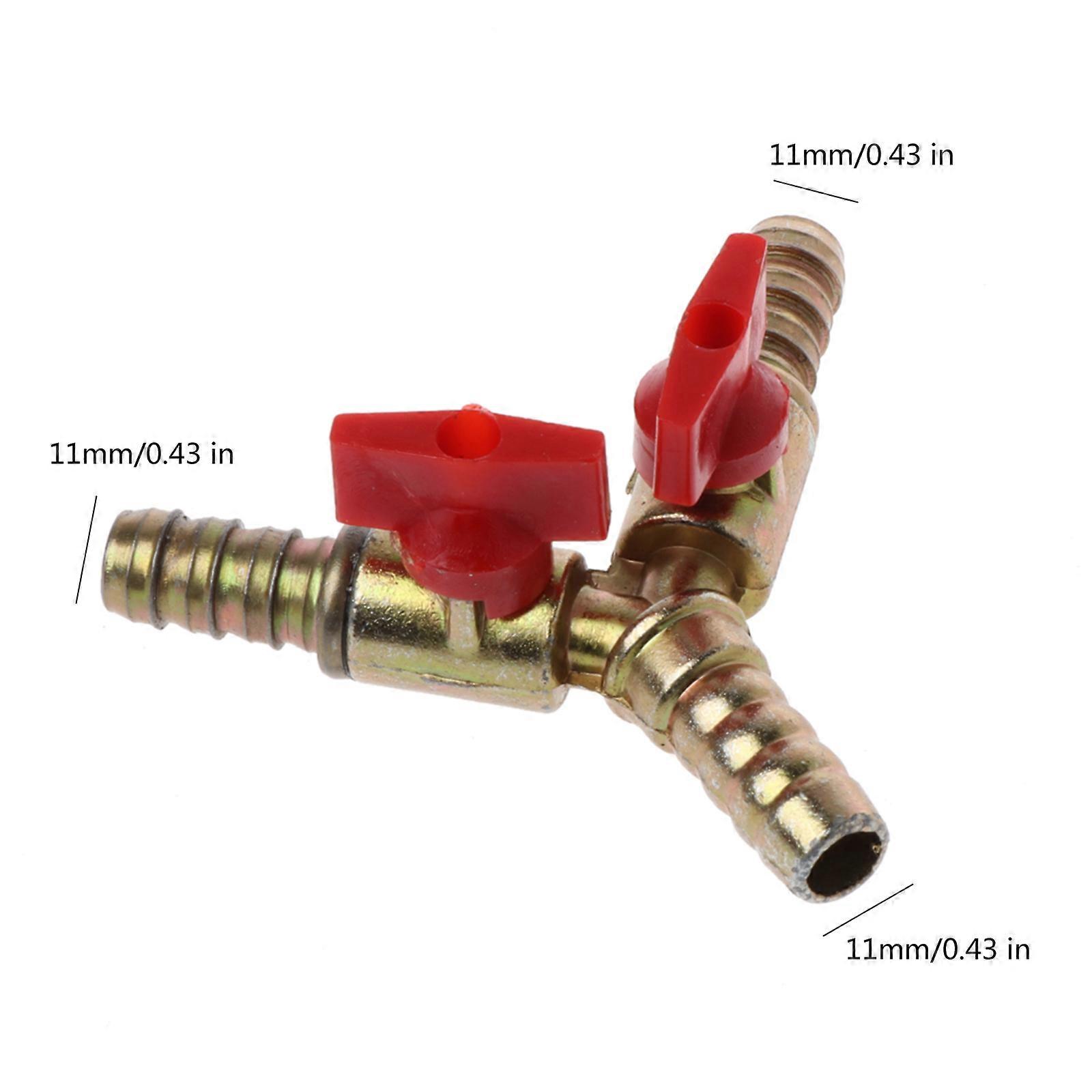 Y Shaped Ball for Valve 3-way Shut Off Switch 3/8" ID Barb Tee Pipe Tubing Fitting Coupler with 2 Operation Switch Durab Multicolor