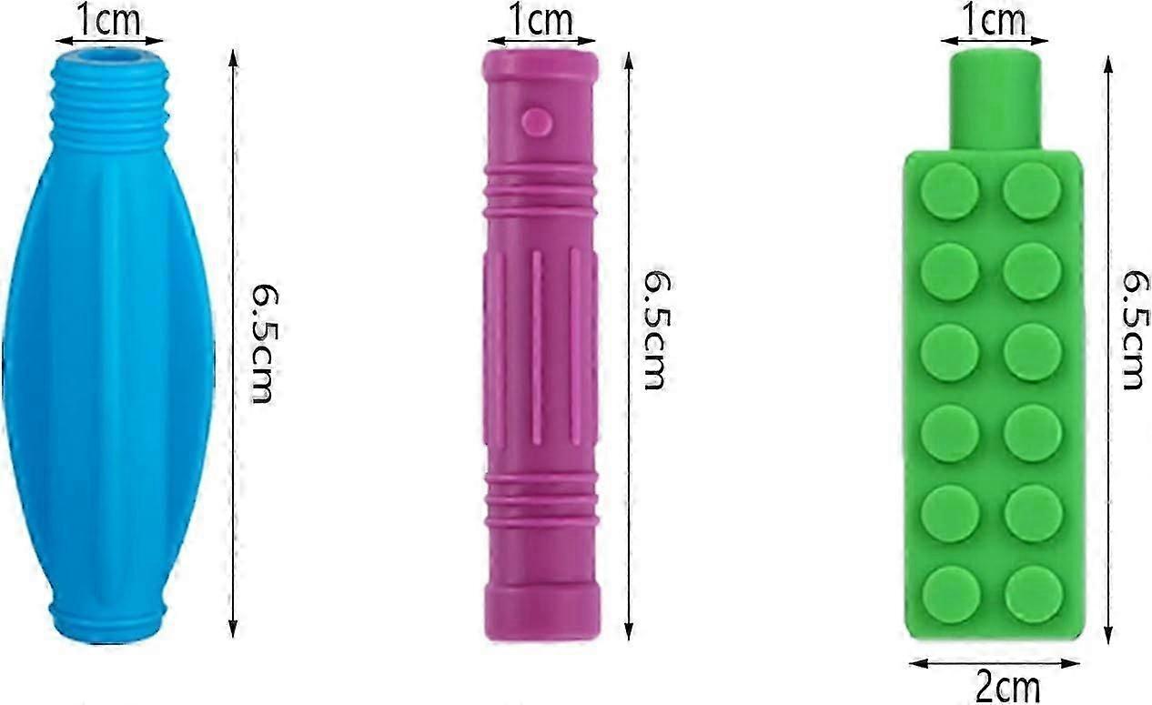 Embout de crayon à mâcher fusée - Lot de 6 (TDAH / Autisme