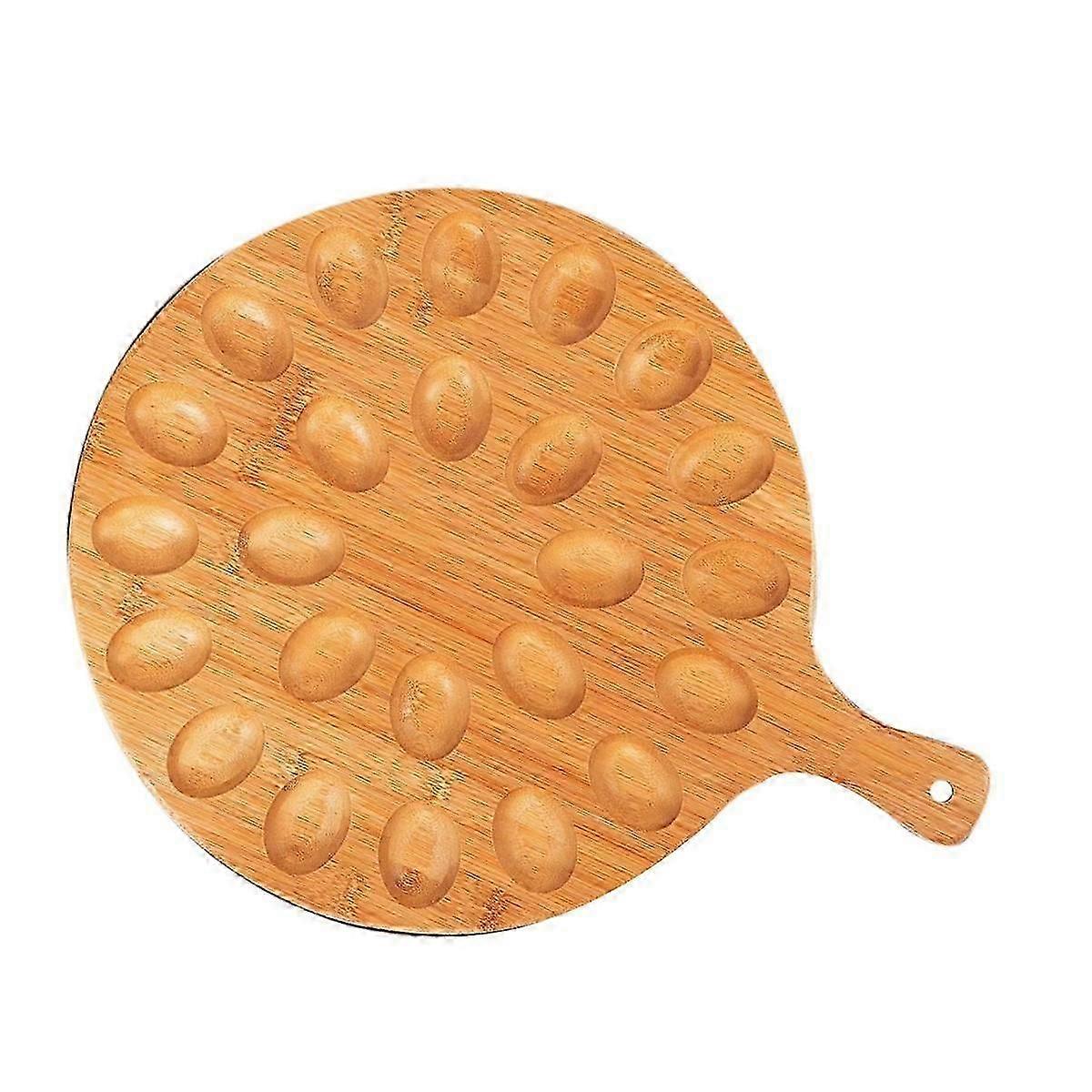 Deviled Egg Platter - Reversible Round Cutting & Serving Board for Charcuterie & Cheese - Perfect T