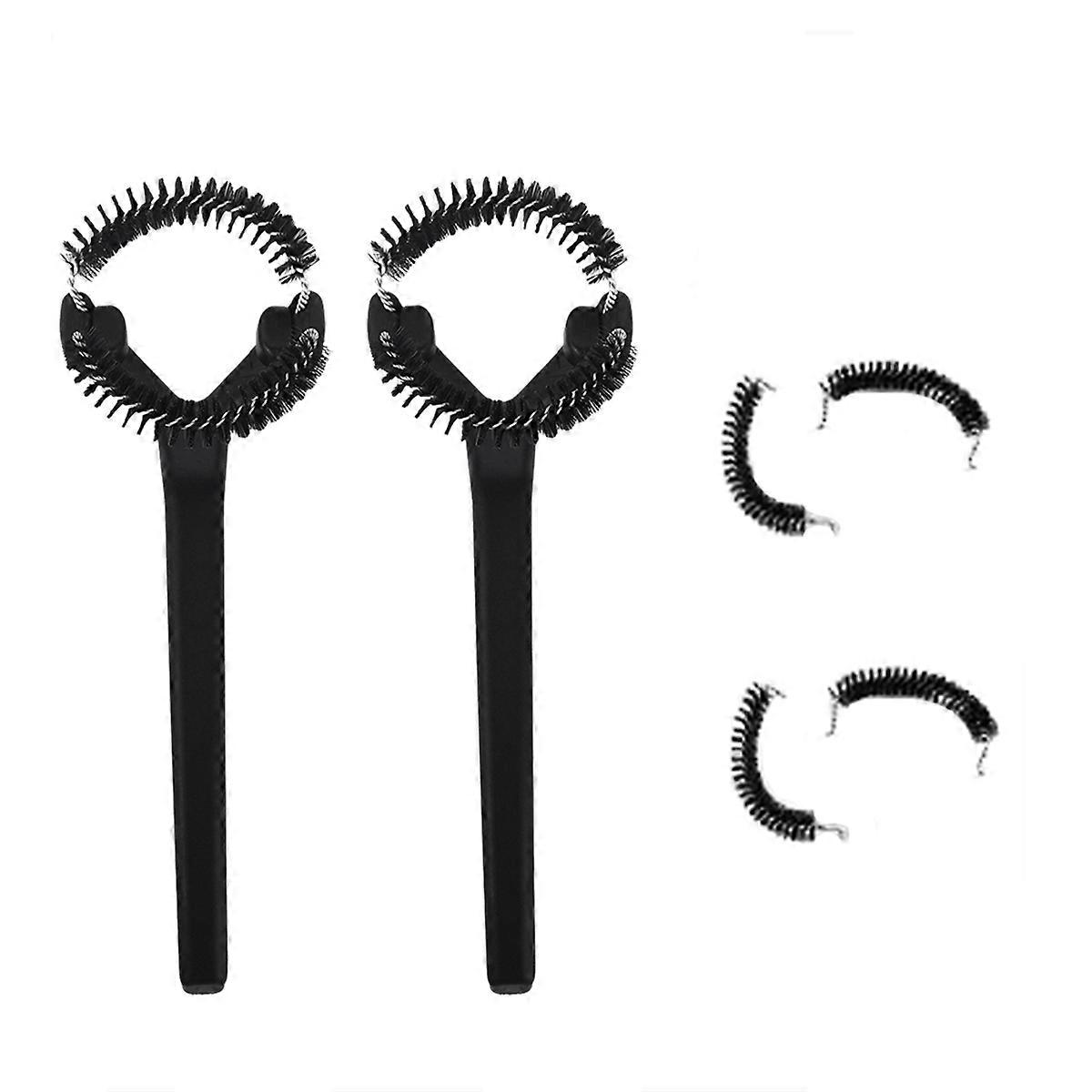 2Pcs Coffee Machine Cleaning Brush Detachable Nylon Bristles B