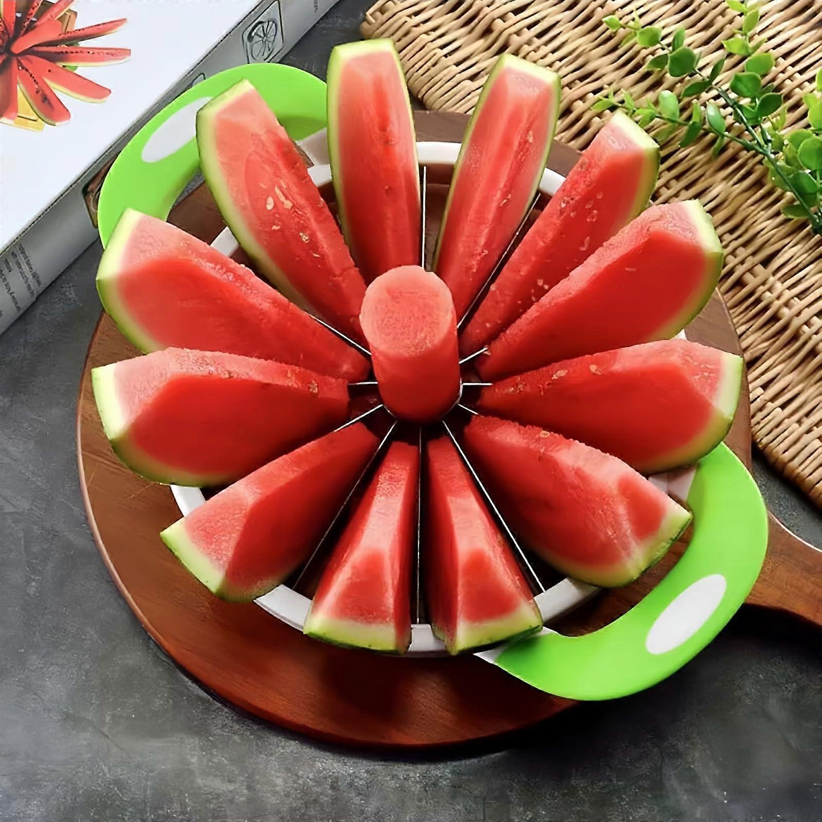 Extra-Large Watermelon Slicer & Core Remover Tool - Stainless Steel Blade, Ergonomic Handle, 12-Inch Size, Easy to Use