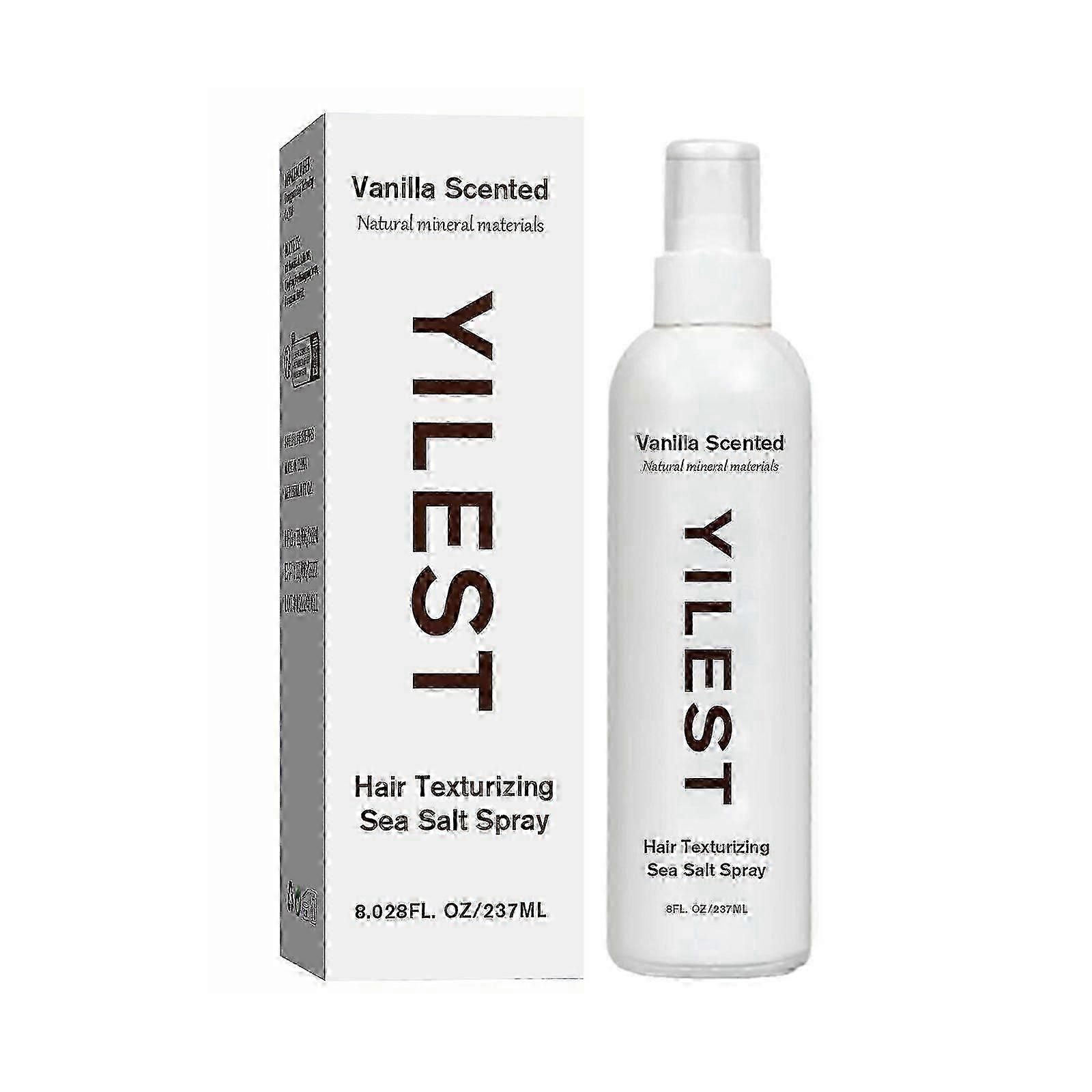 Hair Texturizing Sea Salt Spray - Vanilla Scented, Natural Mineral Materials, 237ml