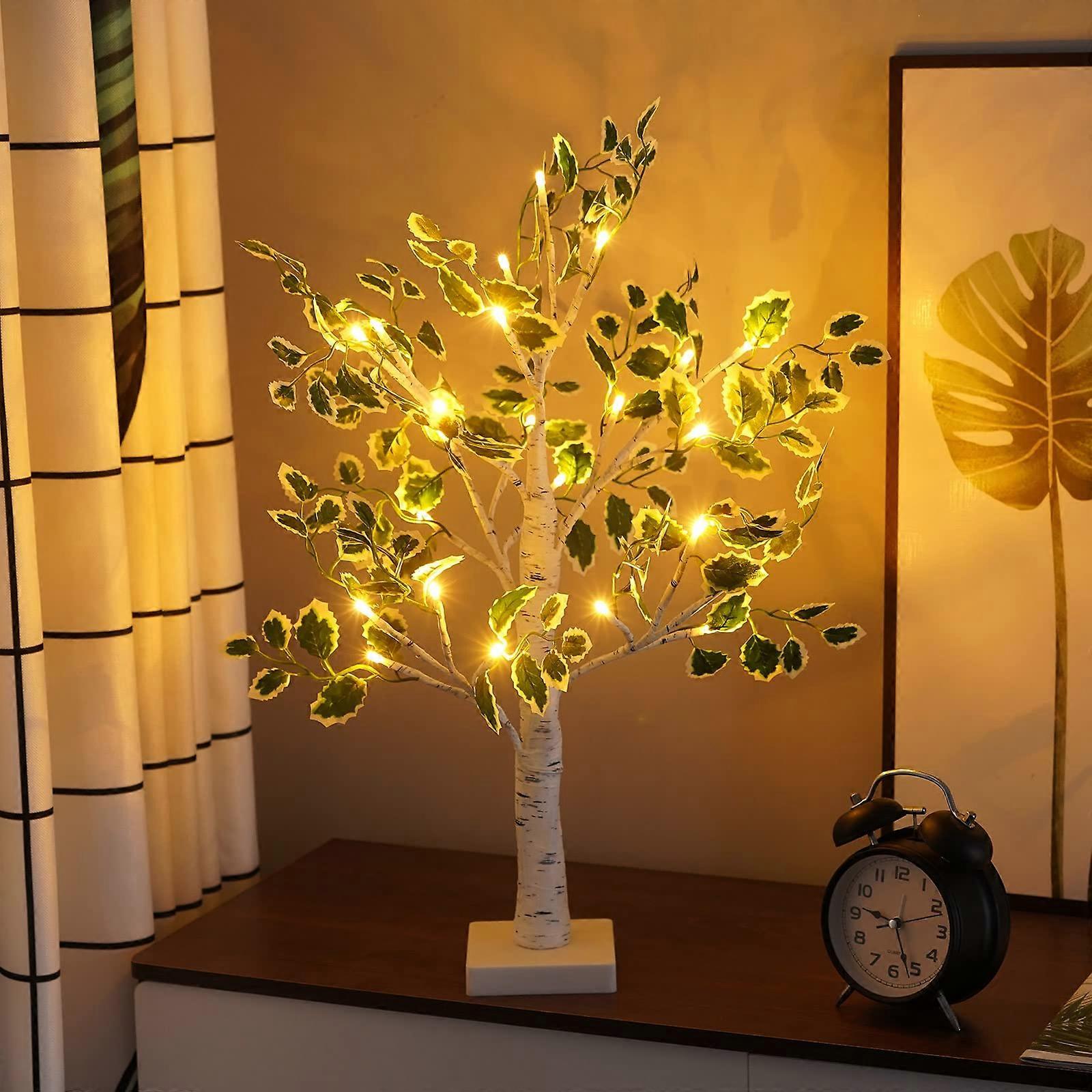 LED Tree Lights with Timer, 24 Warm White LEDs, 60 cm, USB Battery Operated