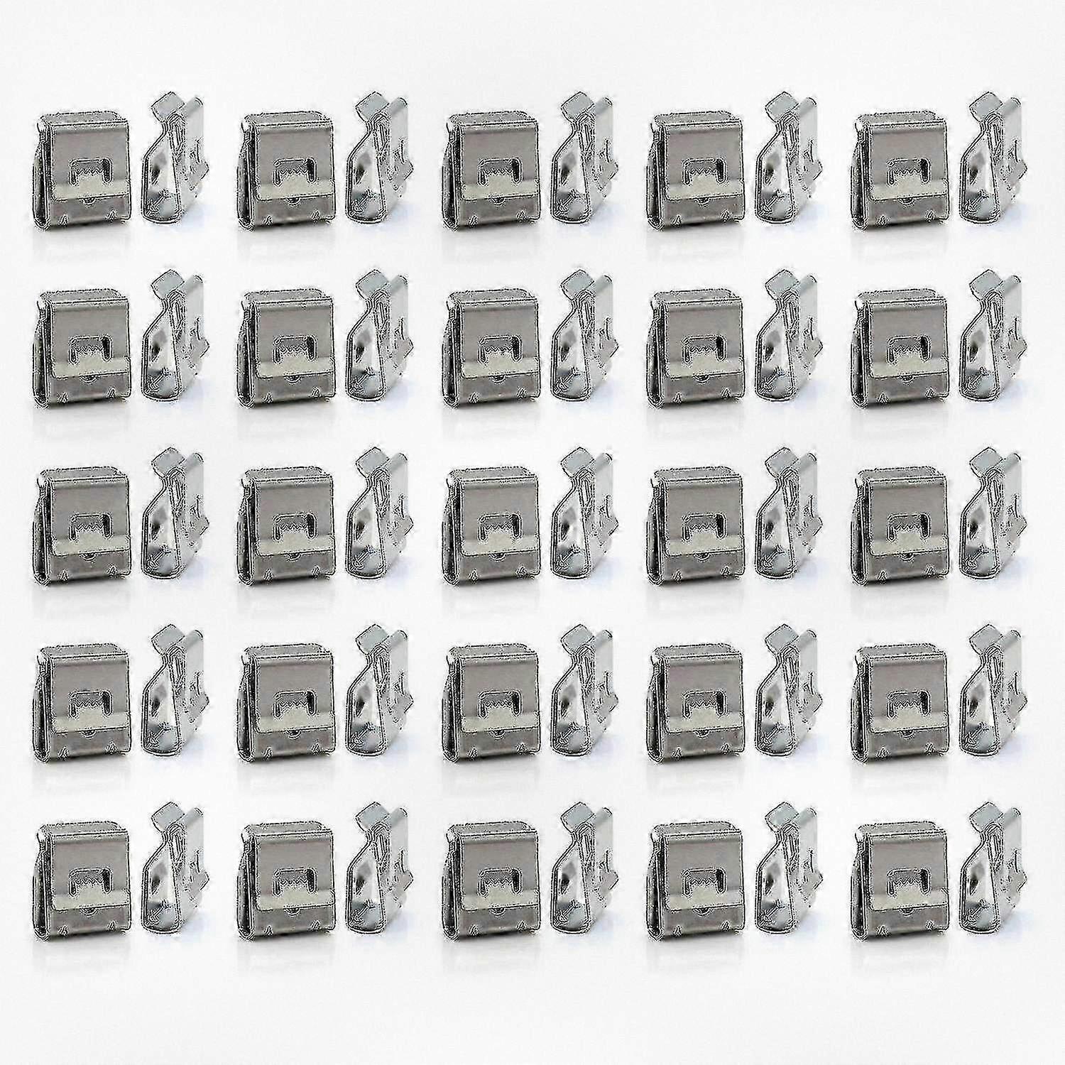 50x Stainless Steel Solar Panel Wire Clips for Dual Cable Mounting