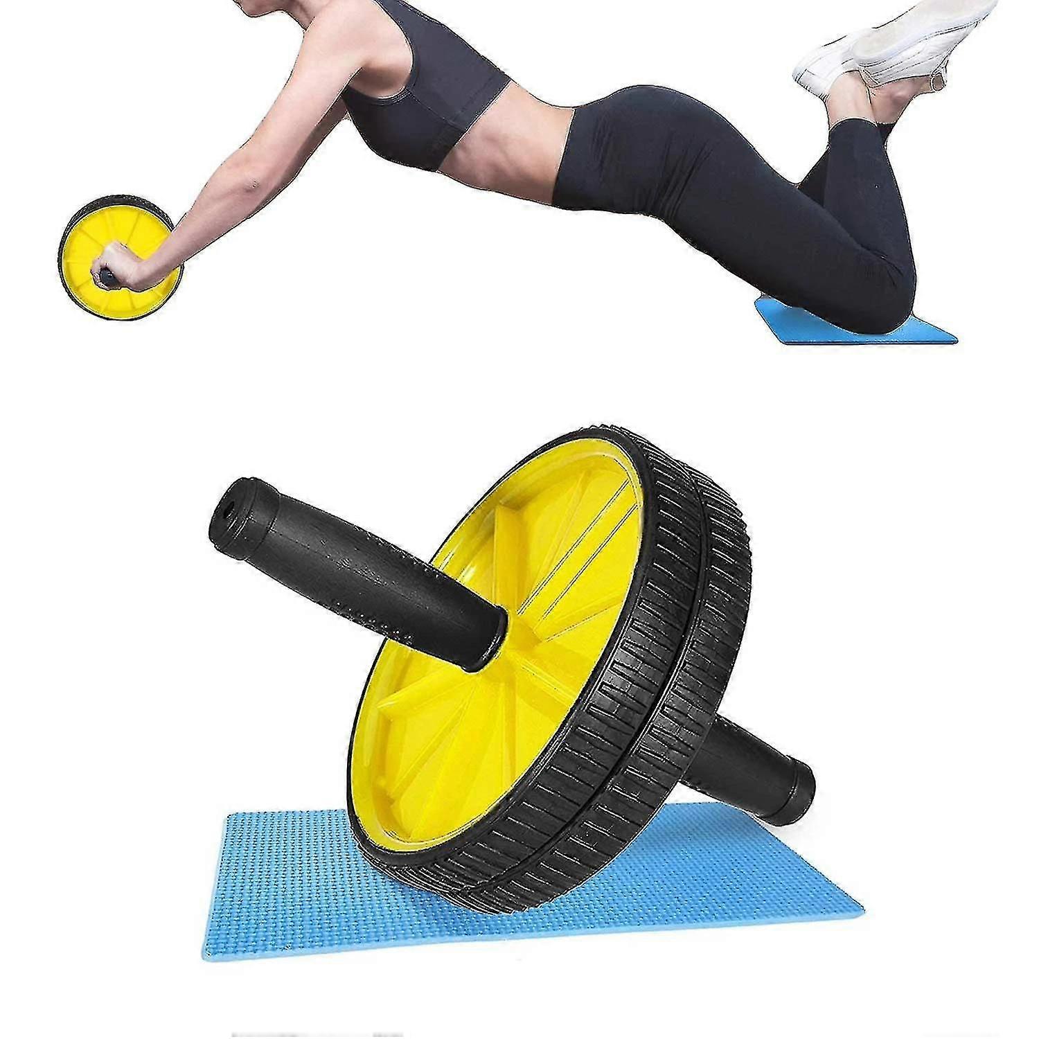 Exercise Wheels / Ab Roller - Exercise Stomach, Back & Shoulders Black