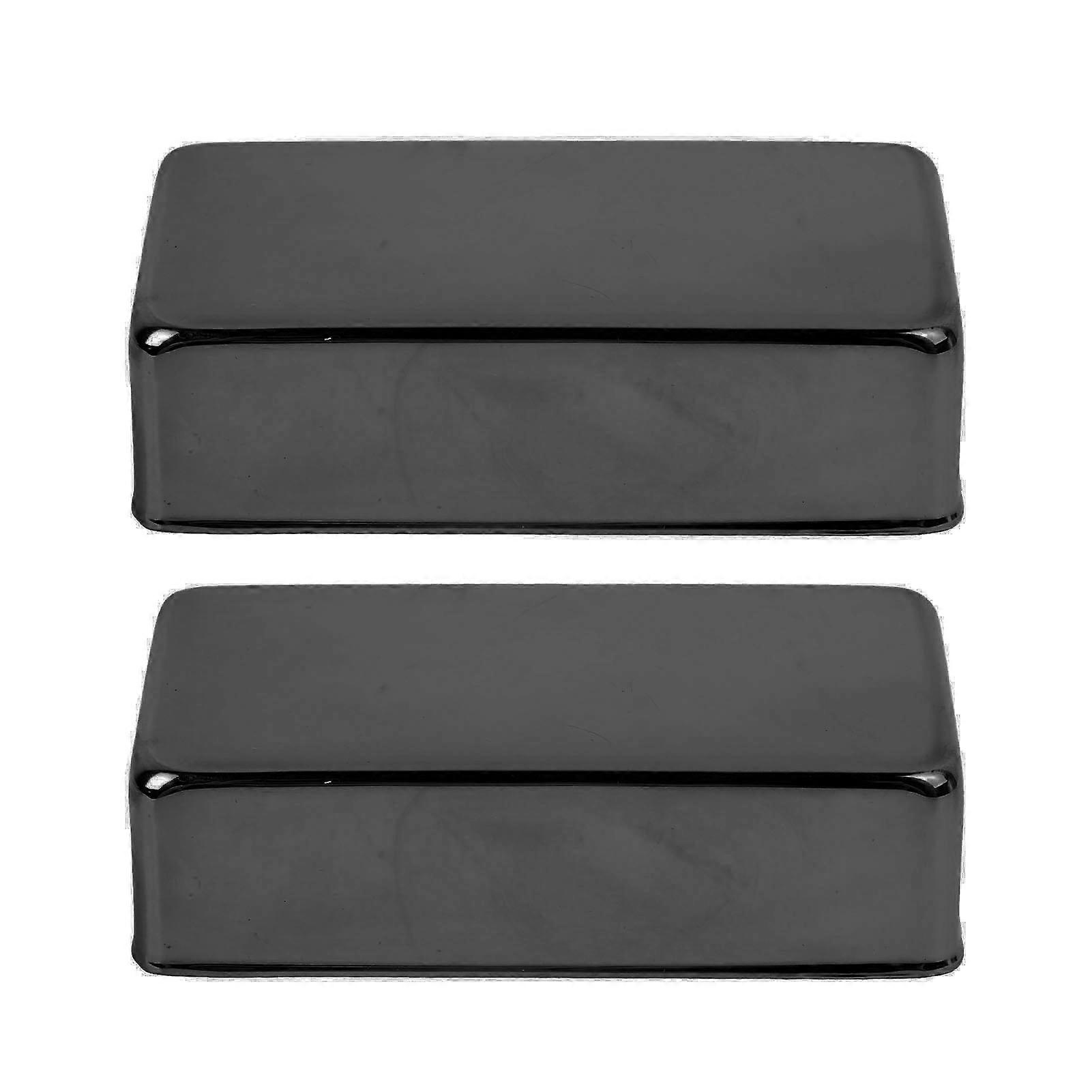 Lot de 2 caches de micro pour guitare électrique, type fermé, double bobinage, boîtier en laiton noir