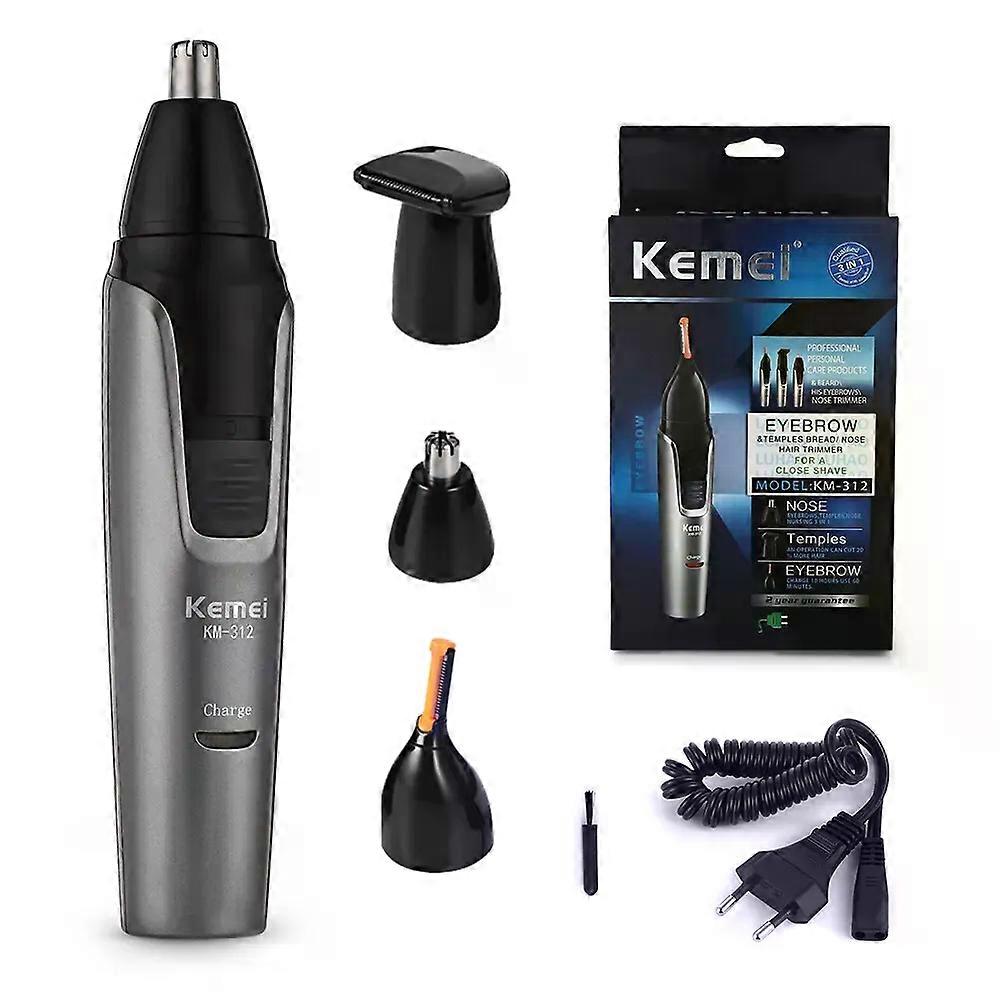 3in1 Rechargeable Nose Trimmer Beard Trimer For Men Micro Shaver Eyebrow Nose Hair Trimmer For Nose And Ear Cleaner Grooming Set