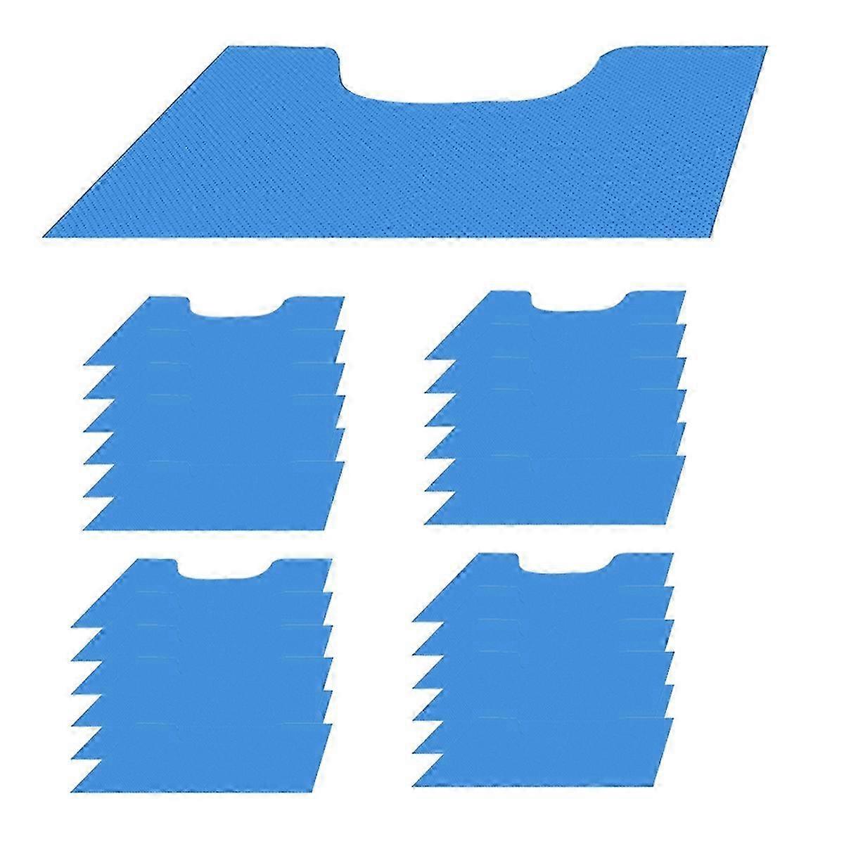 25 Pieces Non-Slip Odor-Reducing Toilet Training Mats with U-Shape Contour for Disposable Commode Pads