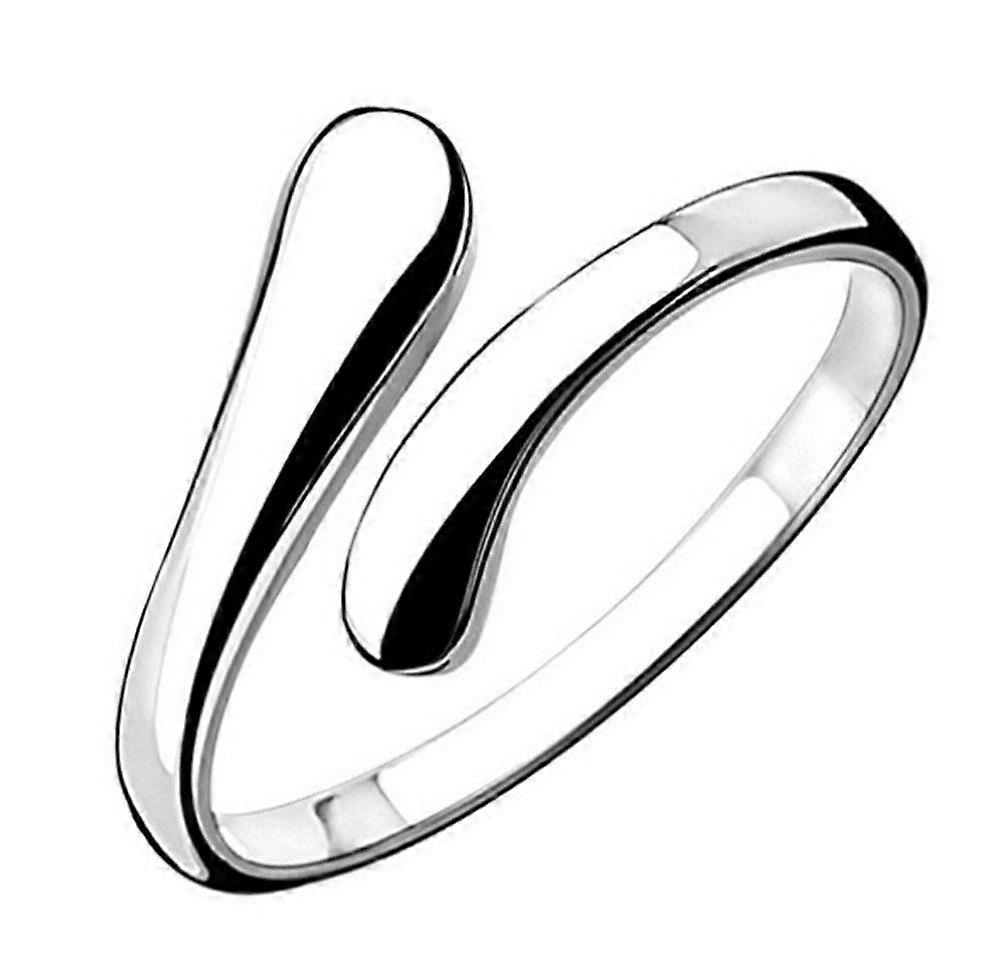 Women's 925 Sterling Silver, Simple and Elegant, Open Adjustable Ring