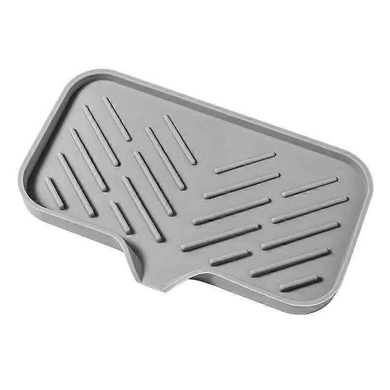 Silicone Bathroom Soap Dishes, Bathroom and Kitchen Sink Organizer, Dish Soap Tray, for Scrubber, Bottle, Cup on Sink or Counter