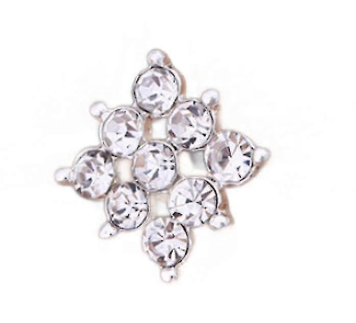 (rhombus With Diamonds)diamond Stud Earrings
