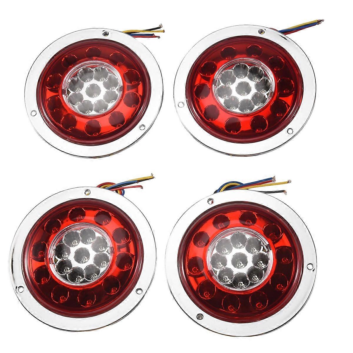 4 Pack 19 Led Rear Stop Light Tail Signal Lamp Trailer Truck Van