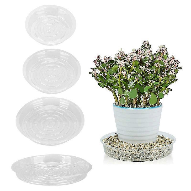 20pcs植物受け皿トレイ6インチ8インチ10インチ12インチヘビーデューティープラスチッククリアフラワー植木鉢ドリップトレイ屋内屋外用--
