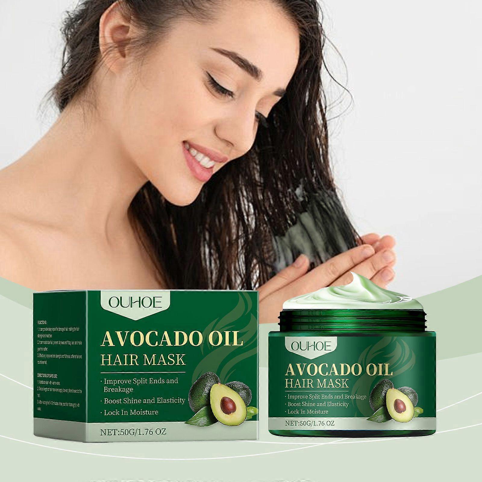 50g OUHOE Avocado Hair Mask Moisture Cream for Shine & Soft Ends