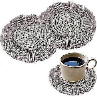 Zmd Absorbent Drink Coasters Handmade Braided Macrame Boho Drink Coast