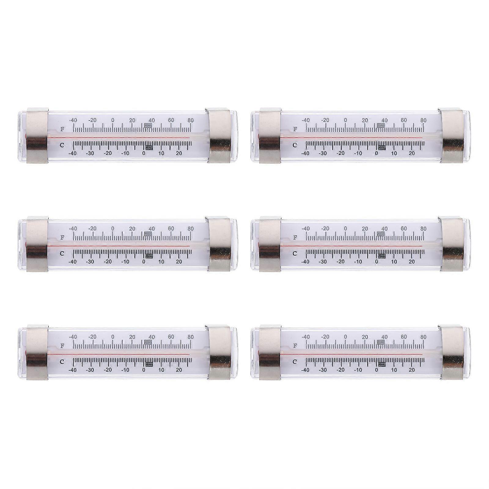 6pcs Professional Refrigerator Thermometer High Precision Fridge Thermometer