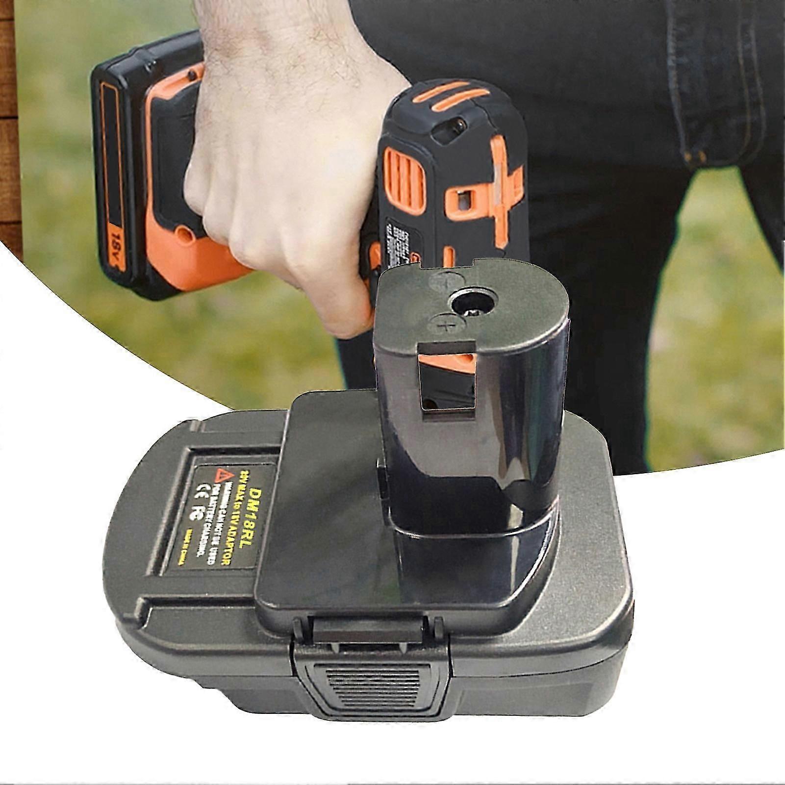 DM18RL Battery Converter Easy to Carry Safe to Use USB Interface Design Multipurpose 20V to 18V Battery Adapt Connector for DeWALT 20V Battery Mengxi