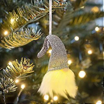 Christmas Gnome Light Up Plush Ornament Handmade Swedish  Doll Christmas Decorations With Sequins Se