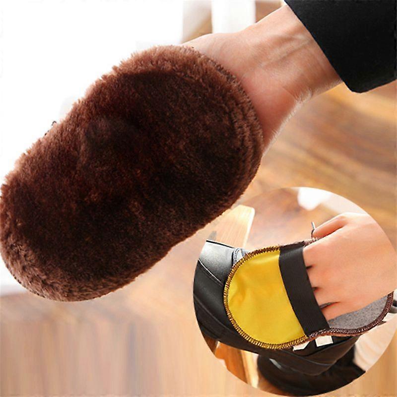 Shoe Gloves Shoe Care Brush Shoes Cleaner Soft Wool Plush Polished Gloves Wipe Shoes Handbag Brushes Leather Care Tools Random|Shoe Brushes|