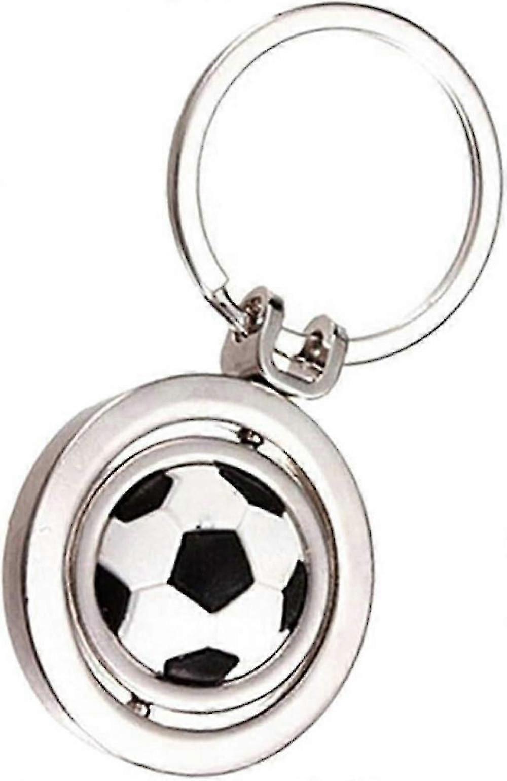 サッカーキーホルダー回転スポーツサッカーボールキーホルダー