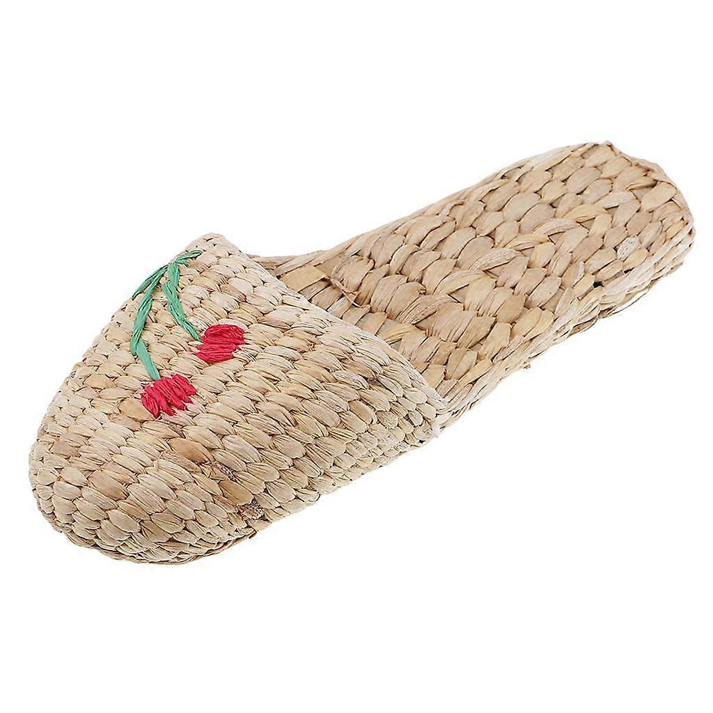 夏のわらのスリッパ手作りの中国風の草の靴のサイズ