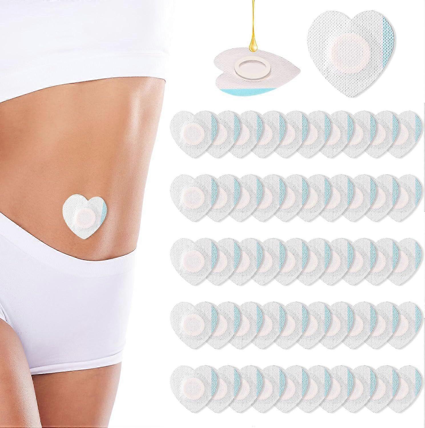 2025 High quality brand new  50pcs Castor Oil Wrap for Belly Button, Heart Shape