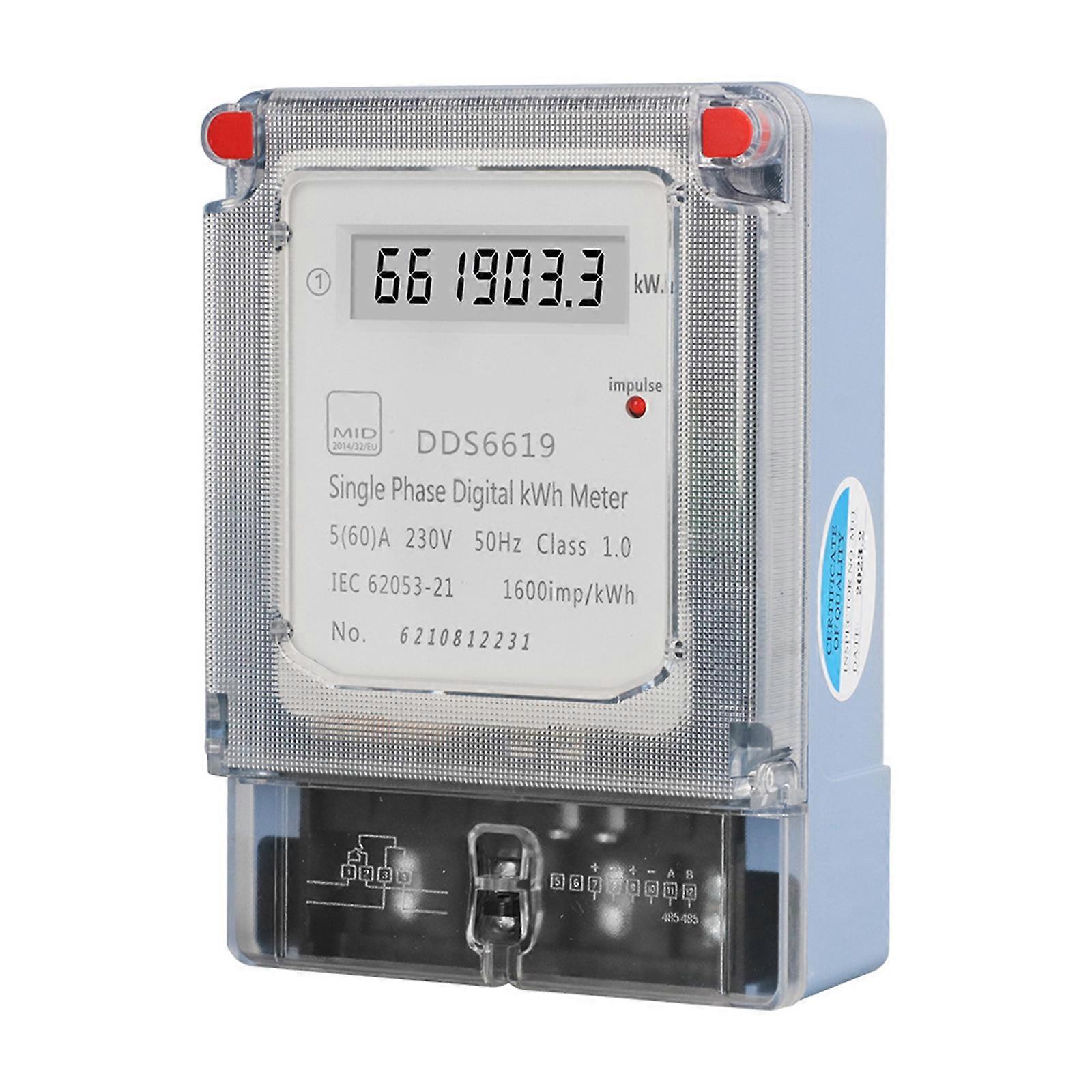 Single Phase Digital kWh Meter Wall Mount Electric Meter For Accurate Home Electricity Monitoring And Management