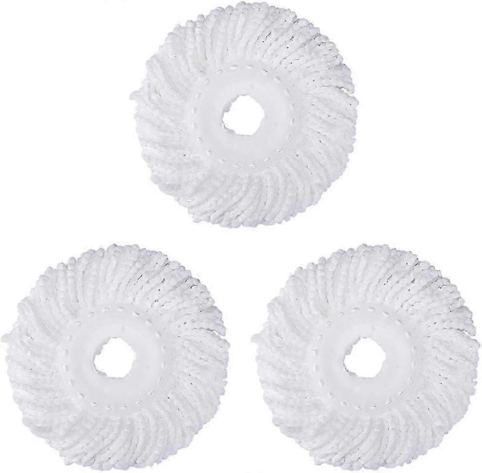 Pack Replacement Mop Heads for Hurricane Spin Mop, Microfiber Mop Head Replacements, Round Shape, Standard Size