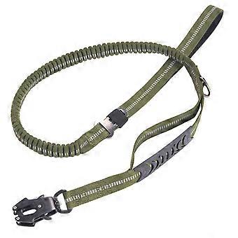 Elastic Leads Rope with Padded Control Handle for Dogs Traction Military Bungee Dog Training Leash with Shock Absorption  Khaki