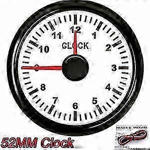 0-12 Hours Hourmeters 2\" 52mm Clock Gauges With Red Backlight Instrument Show Clock Meters For Car Boat Yacht Rv 9-32v