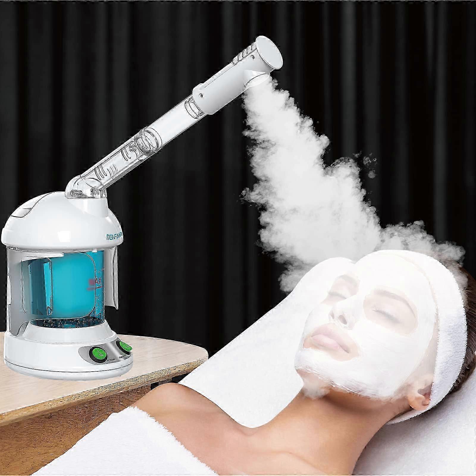Facial Steamer Nano Ionic Spray Machine with 360 Rotating Arm - Portable Home & Salon Facial Vaporizer Hydrating Skincare Device