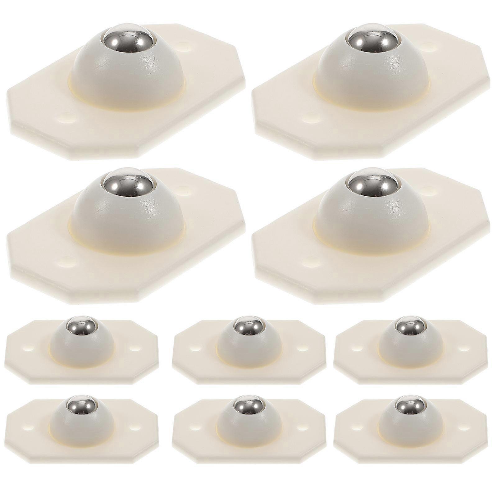 White Plastic Self Adhesive Casters with Excellent Durability for Home Use 16pcs