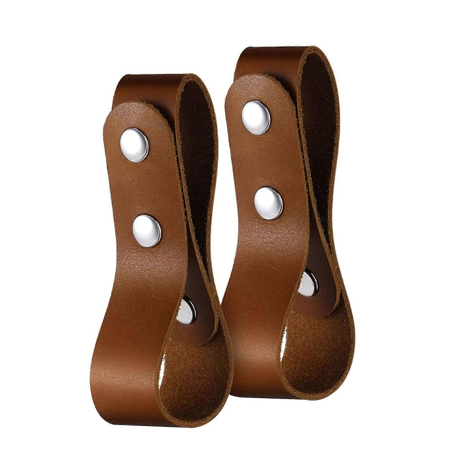 2pcs Fashionable Drawer Pulls Durable Drawer Pulls Versatile Handles Cabinet Knobs Durable Great for Organizing Drawers  Brown