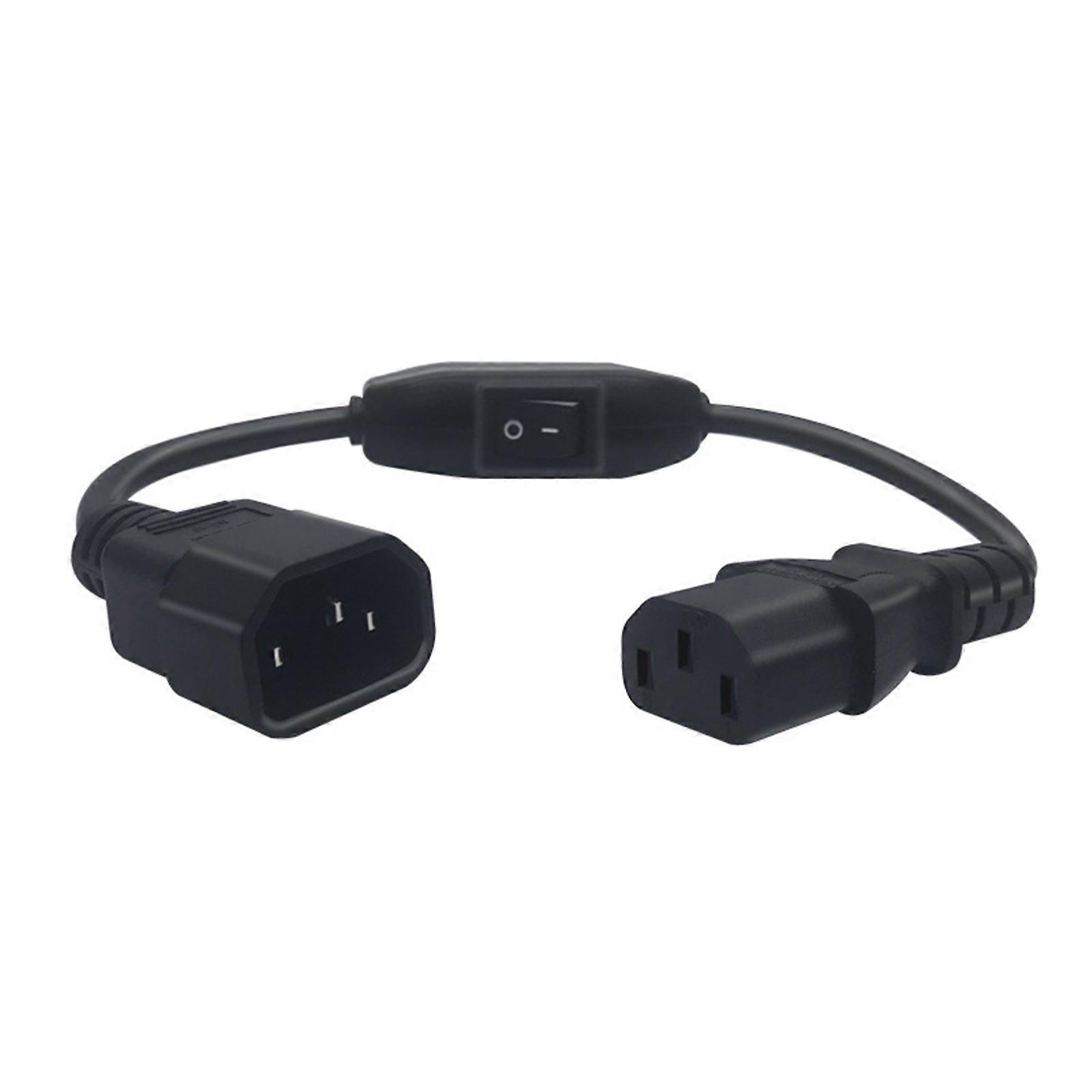 Heavy Duty Power Extension Cord 10Amp IEC-320 C14 to C13 Cable with Switches For Desktop Power Distribution Unit