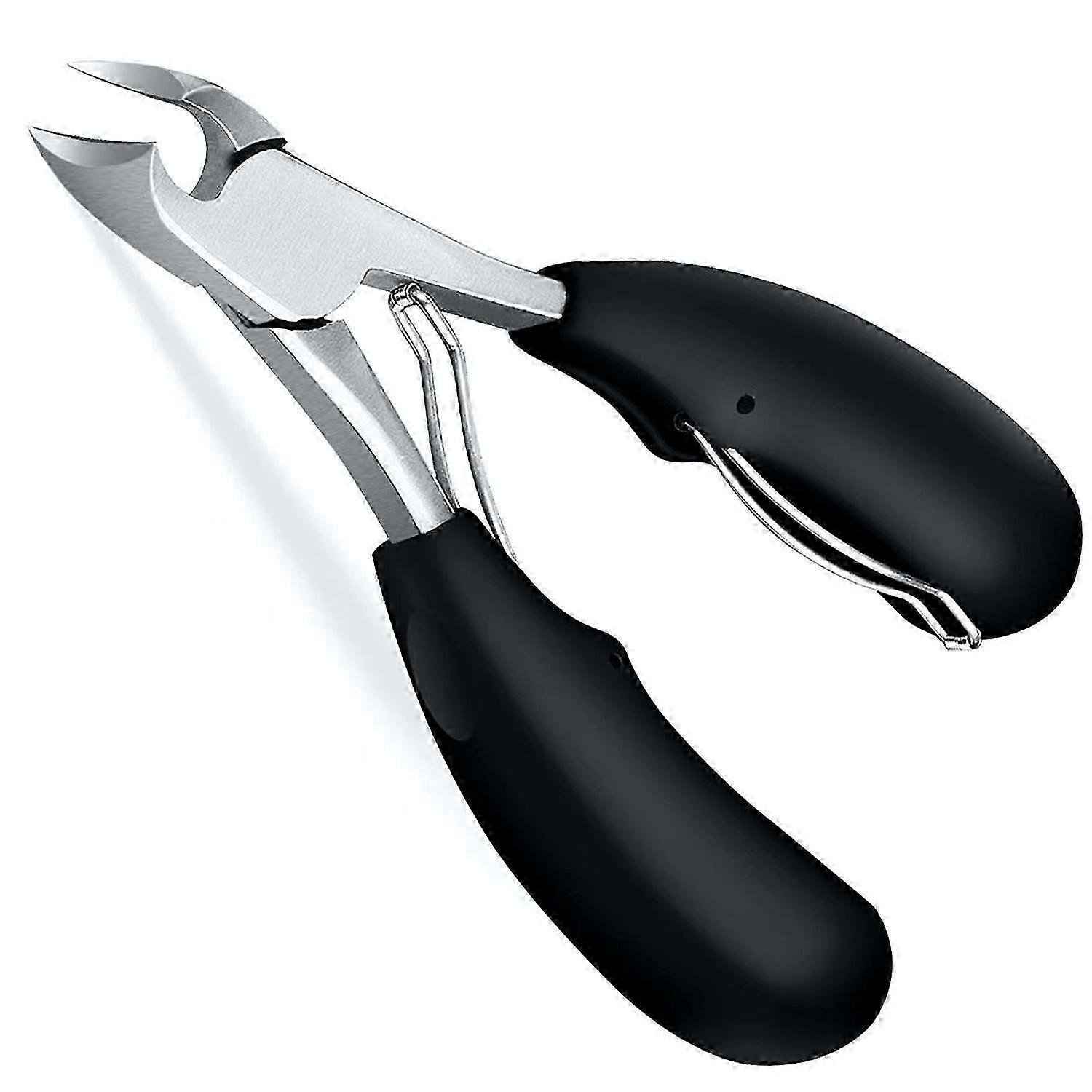 Professional Thick & Ingrown Toe Nail Clippers with Sharp Curved Blade - Black