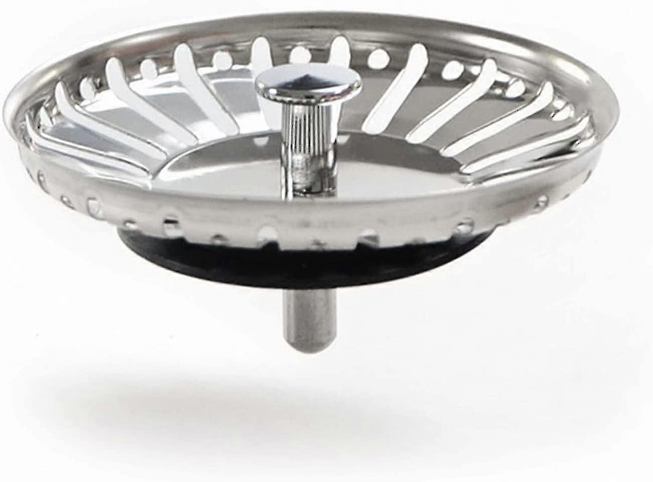 Rustfrit stål køkkenvask si prop - universal 84 mm vask afløbsfilter